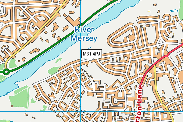 Our Lady of Lourdes Catholic School map (M31 4PJ) - OS VectorMap District (Ordnance Survey)