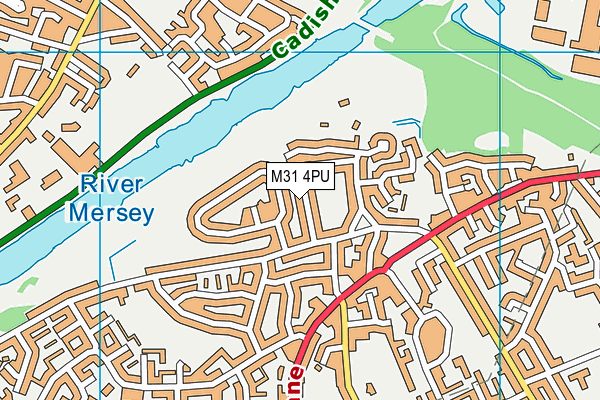 M31 4PU map - OS VectorMap District (Ordnance Survey)