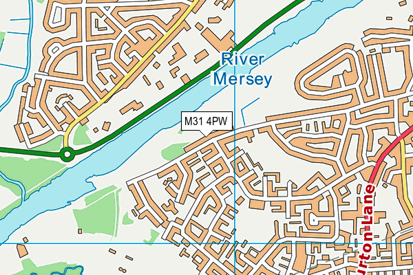 M31 4PW map - OS VectorMap District (Ordnance Survey)