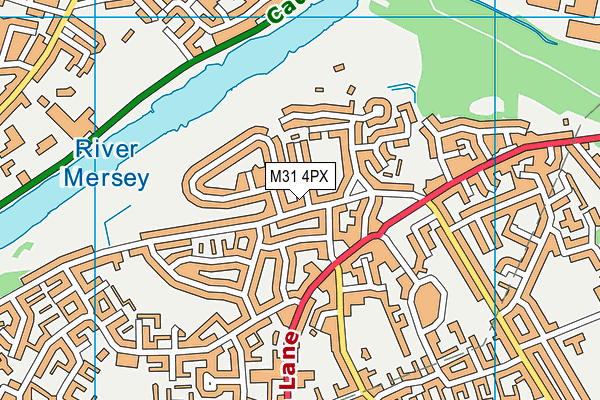 M31 4PX map - OS VectorMap District (Ordnance Survey)