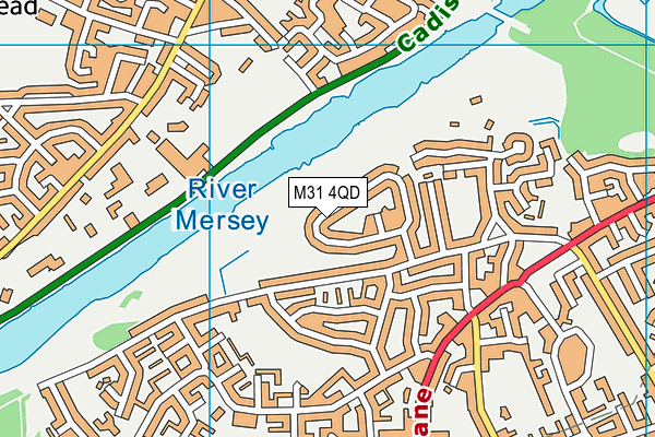 M31 4QD map - OS VectorMap District (Ordnance Survey)