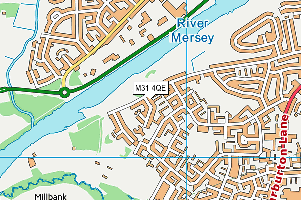 M31 4QE map - OS VectorMap District (Ordnance Survey)