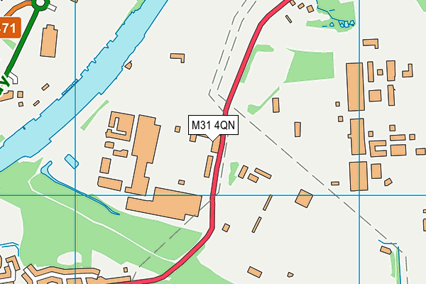M31 4QN map - OS VectorMap District (Ordnance Survey)
