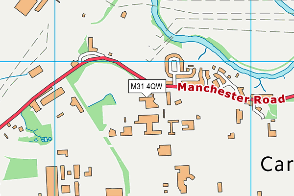 M31 4QW map - OS VectorMap District (Ordnance Survey)