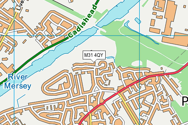 M31 4QY map - OS VectorMap District (Ordnance Survey)