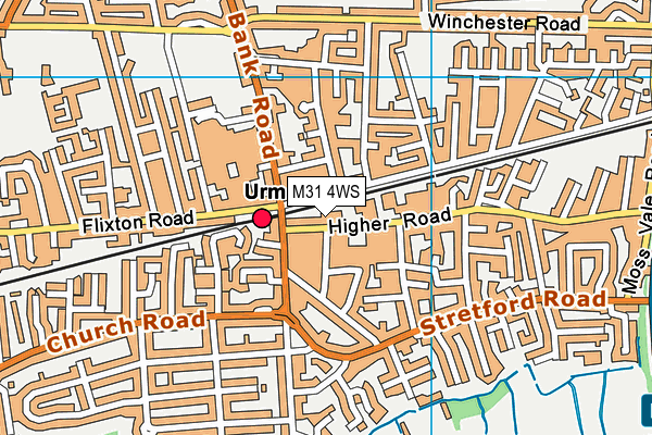 M31 4WS map - OS VectorMap District (Ordnance Survey)