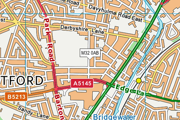 M32 0AB map - OS VectorMap District (Ordnance Survey)