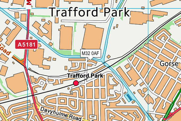 M32 0AF map - OS VectorMap District (Ordnance Survey)