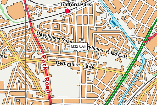 M32 0AH map - OS VectorMap District (Ordnance Survey)