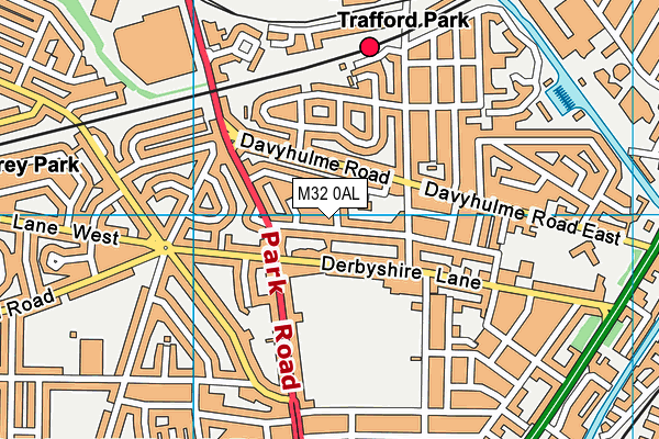 M32 0AL map - OS VectorMap District (Ordnance Survey)