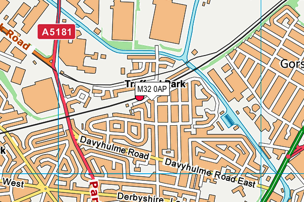 M32 0AP map - OS VectorMap District (Ordnance Survey)