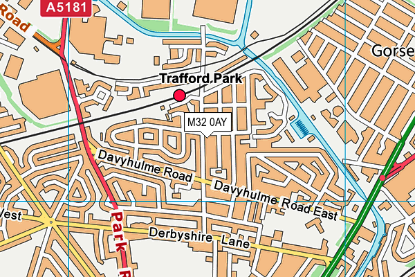 M32 0AY map - OS VectorMap District (Ordnance Survey)