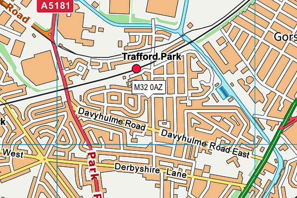 M32 0AZ map - OS VectorMap District (Ordnance Survey)