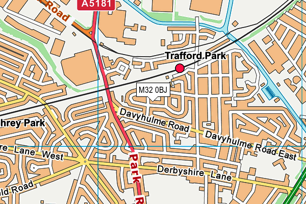 M32 0BJ map - OS VectorMap District (Ordnance Survey)