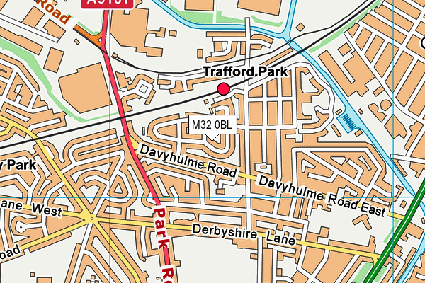 M32 0BL map - OS VectorMap District (Ordnance Survey)