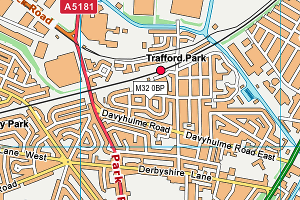 M32 0BP map - OS VectorMap District (Ordnance Survey)