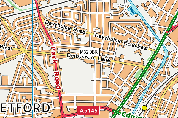 M32 0BR map - OS VectorMap District (Ordnance Survey)