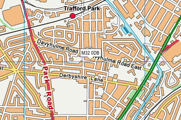 M32 0DB map - OS VectorMap District (Ordnance Survey)