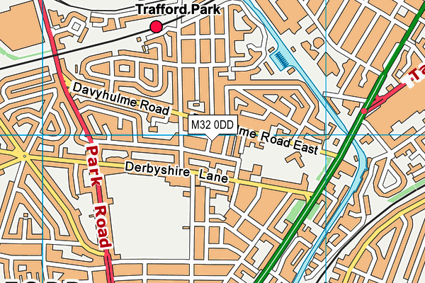 M32 0DD map - OS VectorMap District (Ordnance Survey)