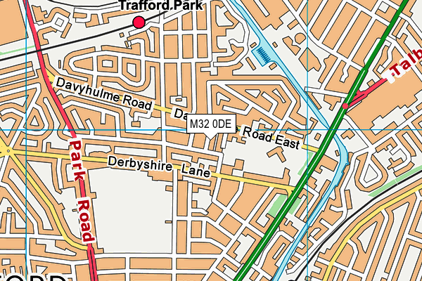 M32 0DE map - OS VectorMap District (Ordnance Survey)