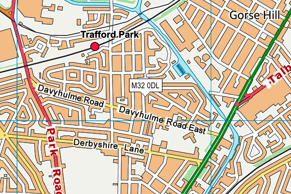 M32 0DL map - OS VectorMap District (Ordnance Survey)