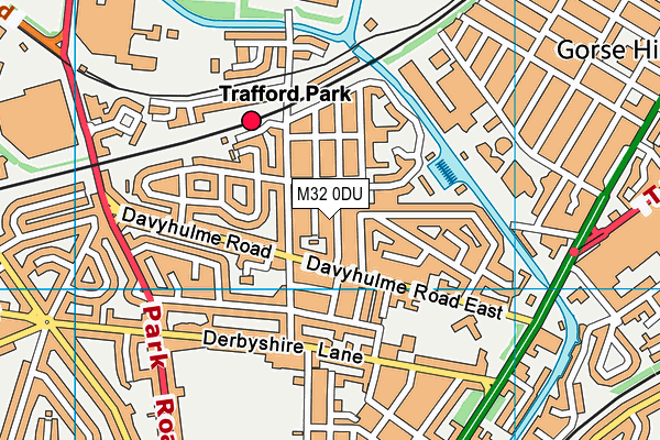 M32 0DU map - OS VectorMap District (Ordnance Survey)