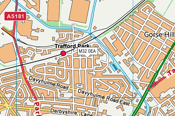 M32 0EA map - OS VectorMap District (Ordnance Survey)