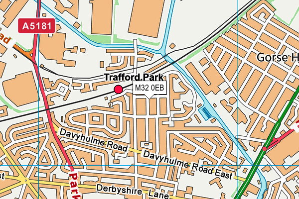 M32 0EB map - OS VectorMap District (Ordnance Survey)