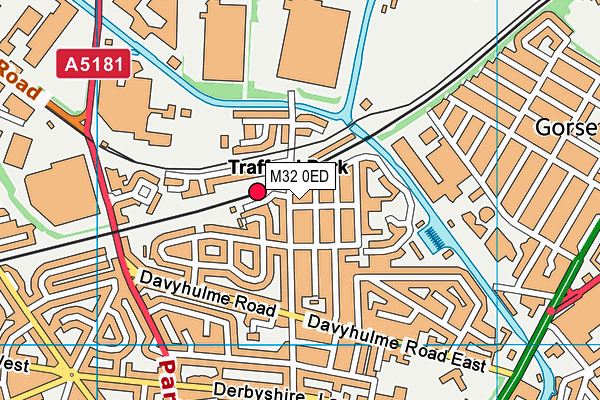 M32 0ED map - OS VectorMap District (Ordnance Survey)