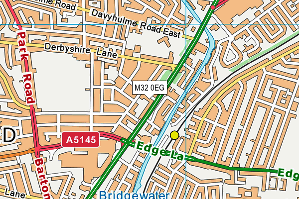 M32 0EG map - OS VectorMap District (Ordnance Survey)