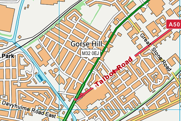 M32 0EJ map - OS VectorMap District (Ordnance Survey)