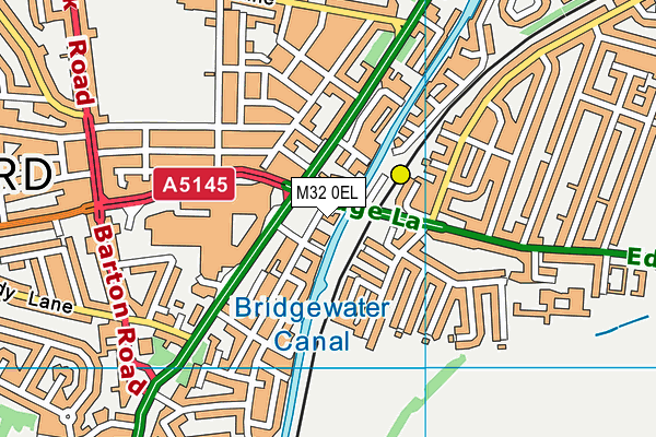 M32 0EL map - OS VectorMap District (Ordnance Survey)