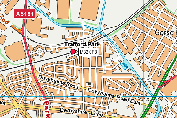 M32 0FB map - OS VectorMap District (Ordnance Survey)