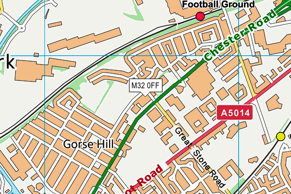 M32 0FF map - OS VectorMap District (Ordnance Survey)