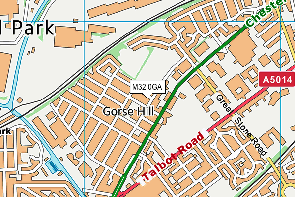 M32 0GA map - OS VectorMap District (Ordnance Survey)