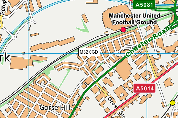 M32 0GD map - OS VectorMap District (Ordnance Survey)