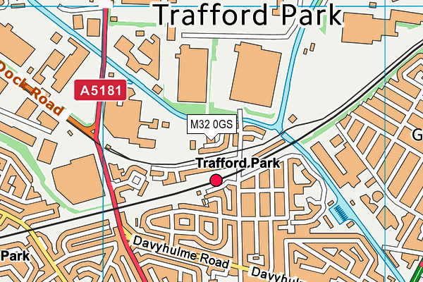 M32 0GS map - OS VectorMap District (Ordnance Survey)