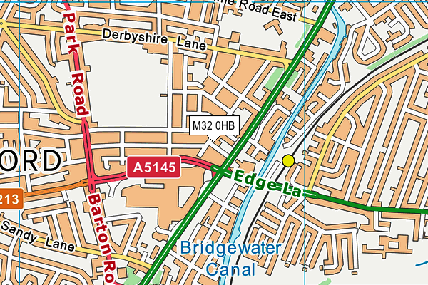 M32 0HB map - OS VectorMap District (Ordnance Survey)