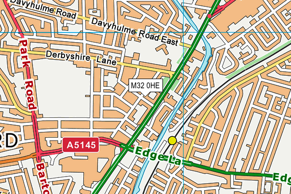 M32 0HE map - OS VectorMap District (Ordnance Survey)