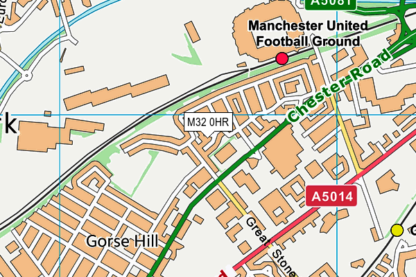 M32 0HR map - OS VectorMap District (Ordnance Survey)