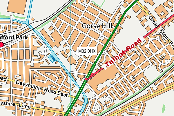 M32 0HX map - OS VectorMap District (Ordnance Survey)