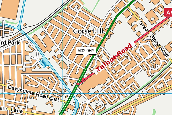 M32 0HY map - OS VectorMap District (Ordnance Survey)