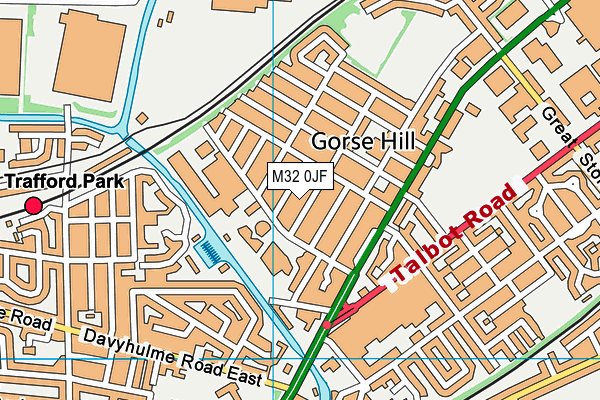 M32 0JF map - OS VectorMap District (Ordnance Survey)