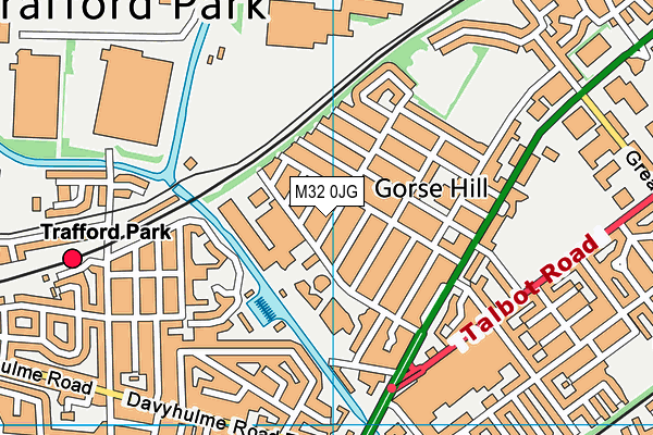 M32 0JG map - OS VectorMap District (Ordnance Survey)