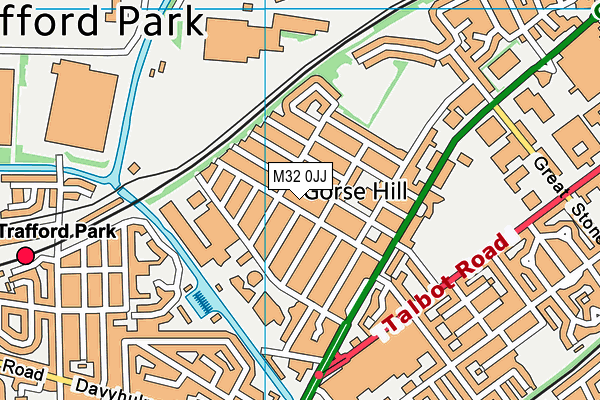 M32 0JJ map - OS VectorMap District (Ordnance Survey)