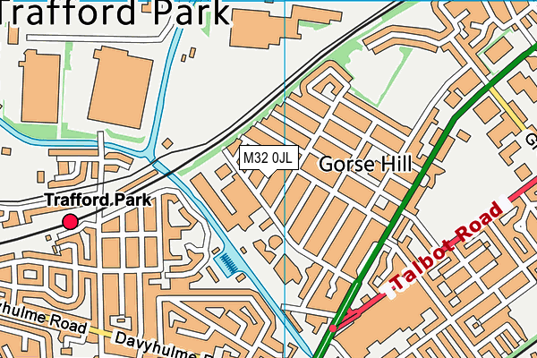 M32 0JL map - OS VectorMap District (Ordnance Survey)