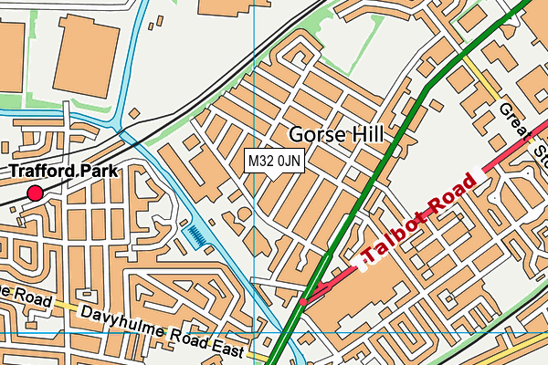 M32 0JN map - OS VectorMap District (Ordnance Survey)