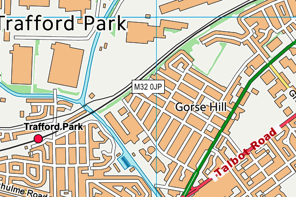 M32 0JP map - OS VectorMap District (Ordnance Survey)