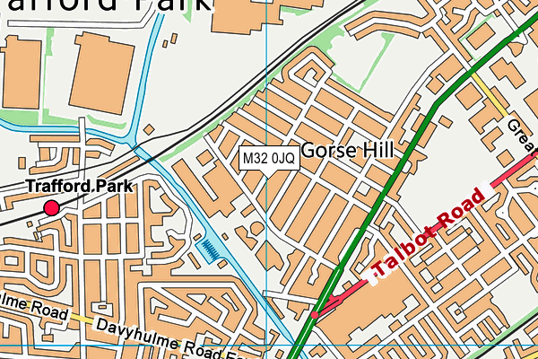 M32 0JQ map - OS VectorMap District (Ordnance Survey)