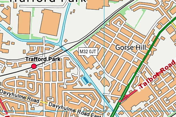 M32 0JT map - OS VectorMap District (Ordnance Survey)